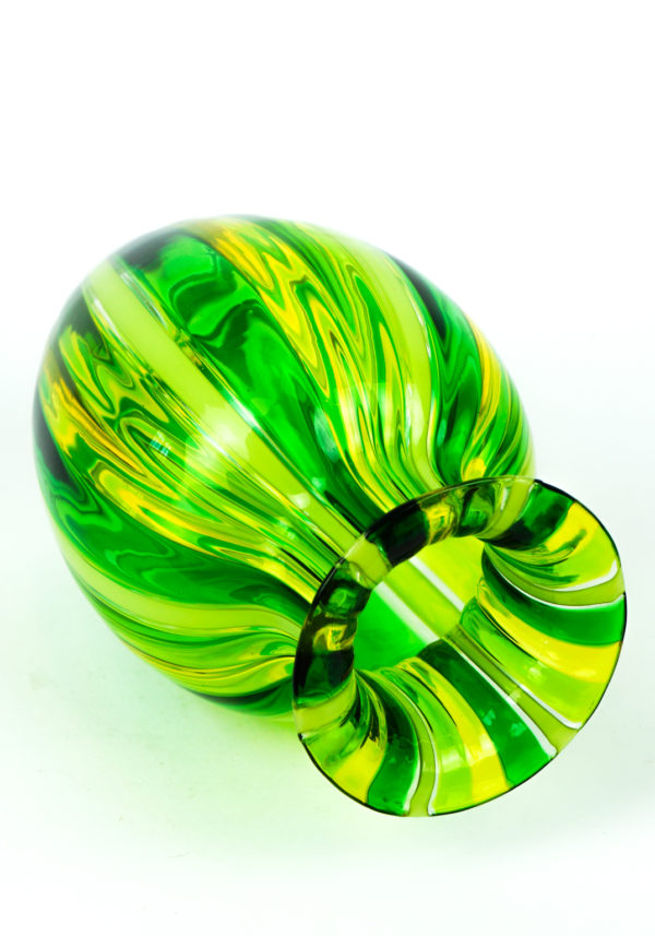 工芸品 Murano Glass Vase (Green & Yellow) 工芸品 Murano Glass Vase (Green & Yellow) Murano Green