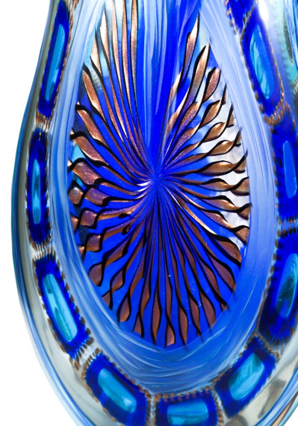 Versus - Exclusive Venetian Glass Vase Engraved - Murano Art Glass
