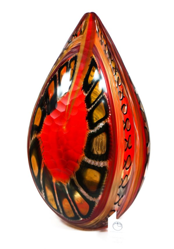 Energy - Exclusive Venetian Glass Vase Engraved - Murano Art Glass
