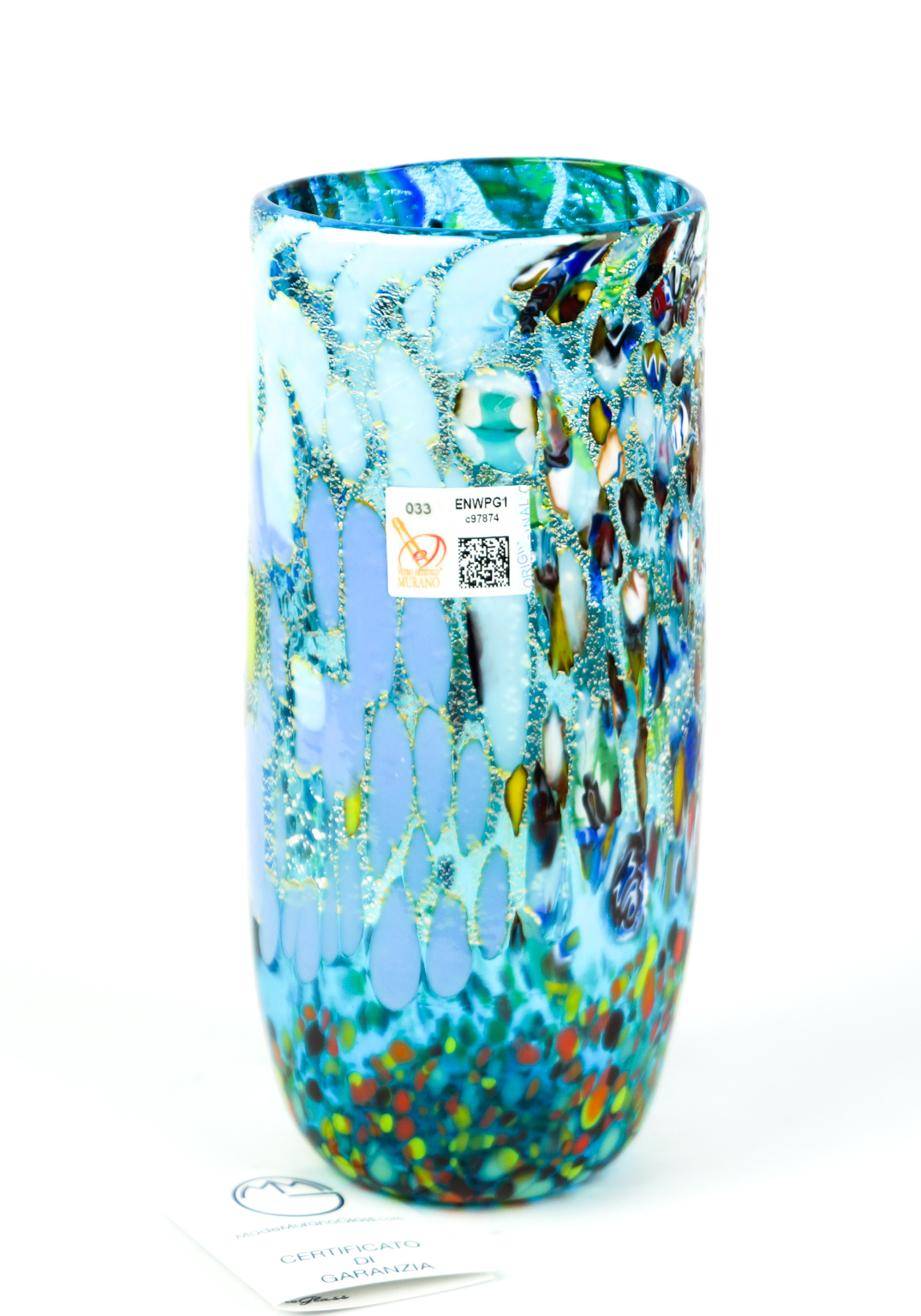 Vaso Cilindrico In Vetro Trasparente Matches21 - Altezza 30 Cm, Diametro 12 Cm - Decorazione Fai Da Te