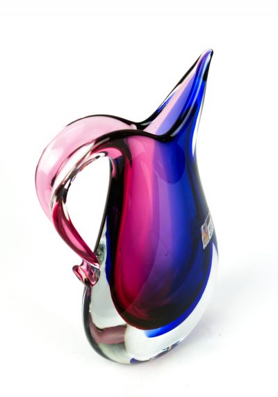 Lucik - Vaso Sommerso Rubino Blu - Made Murano Glass