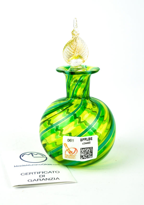 Bottiglietta In Canna Verde - Made Murano Glass