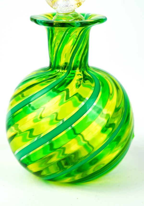 Bottiglietta In Canna Verde - Made Murano Glass