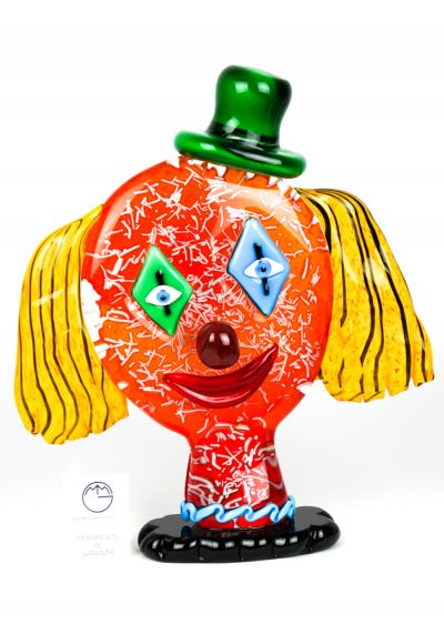 Sculpture Tribute Clown – Made Murano Glass