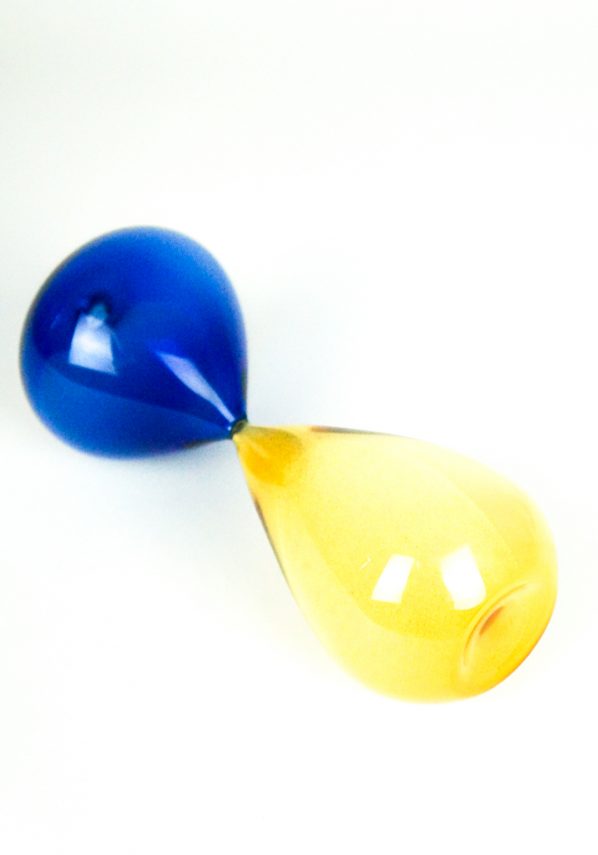 Murano Hourglass - Blue Amber