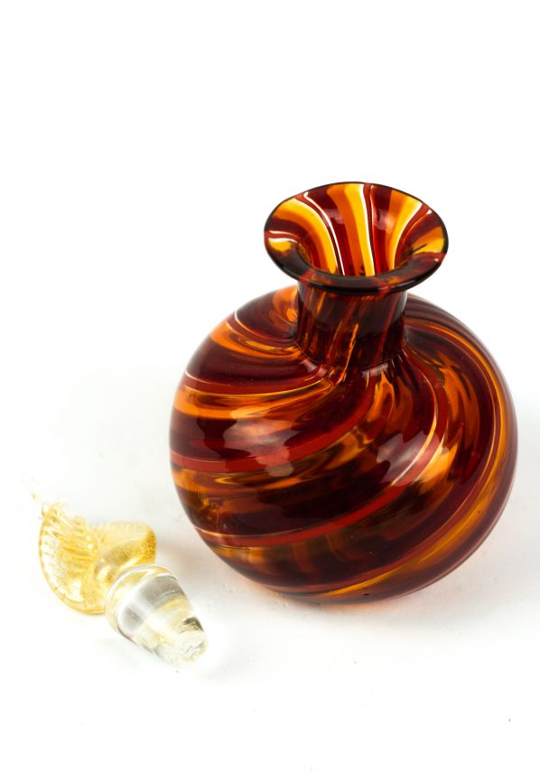 Bottiglietta In Canna Rosso - Made Murano Glass