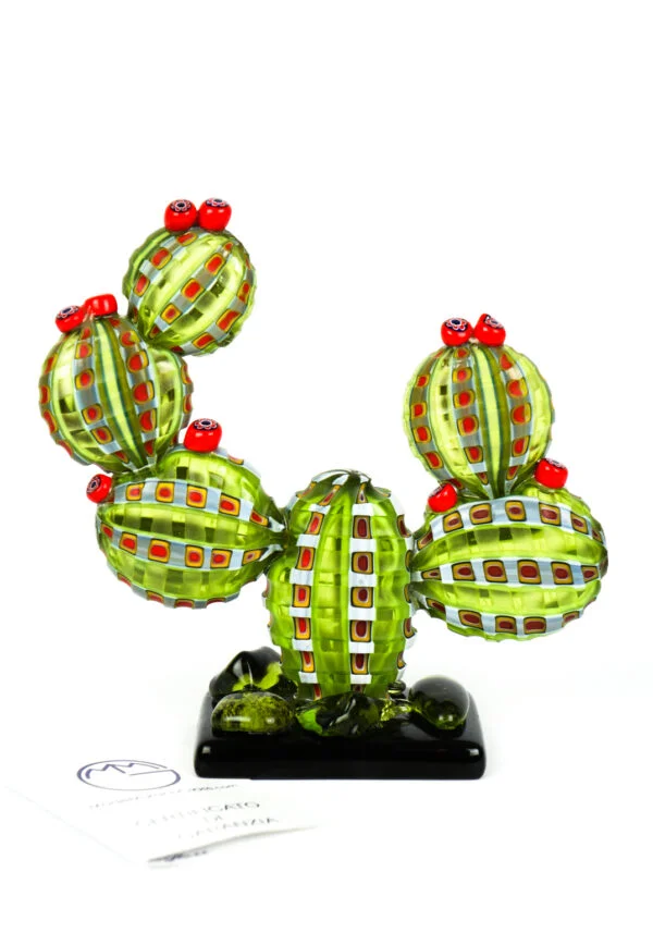 Plant Of Cactus Millefiori - Made Murano Glass