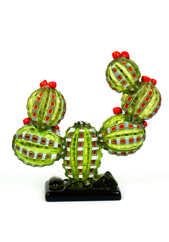 Brubi Murano Glass Plant Of Cactus Made Murano Glass