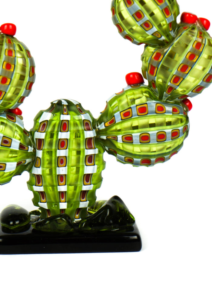 Brubi Murano Glass Plant Of Cactus Made Murano Glass