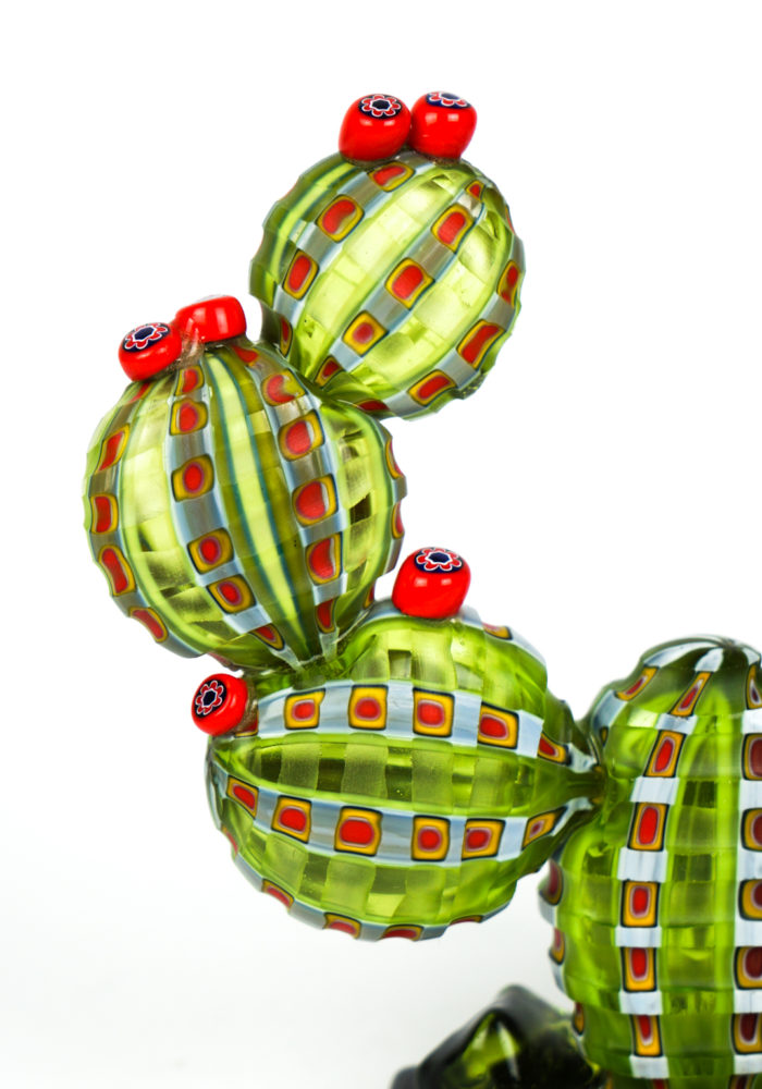 Brubi Murano Glass Plant Of Cactus Made Murano Glass