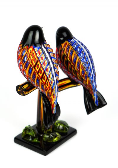 Sculpture Of Birds - Murrina Millefiori - Made Murano Glass