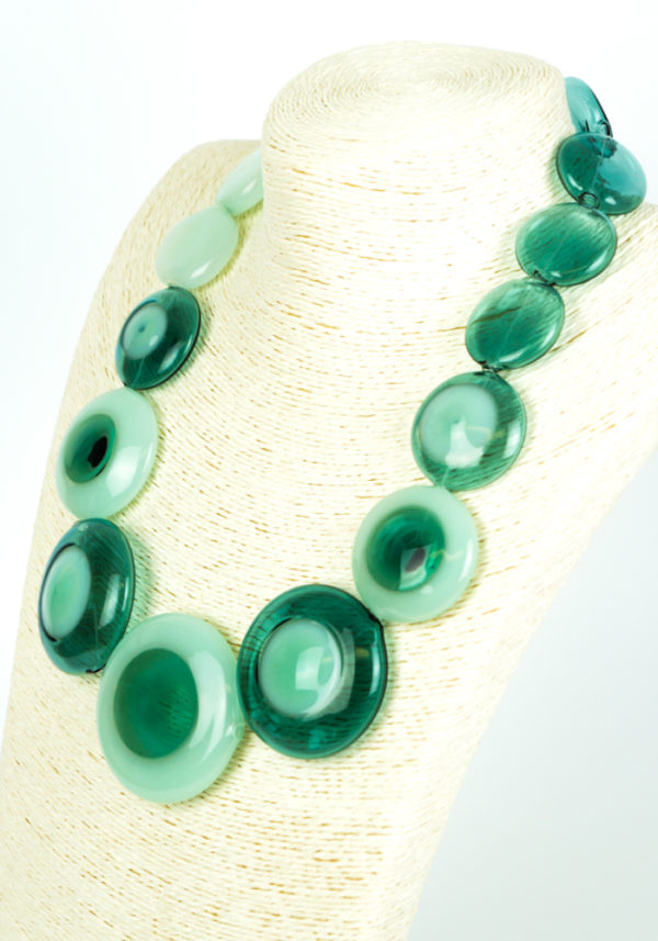 Indio - Emerald Necklace - Made Murano Glass