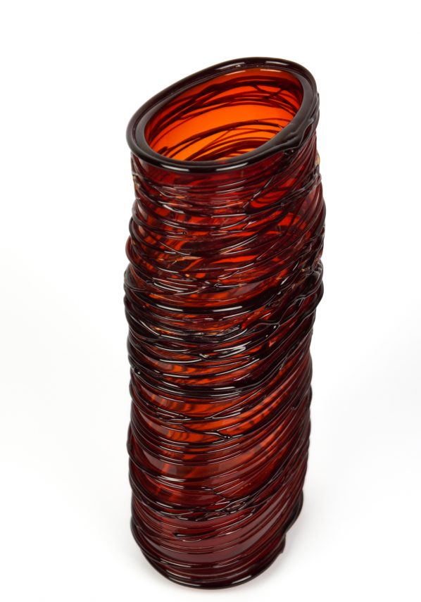 Fire - Red Vase - Made Murano Glass
