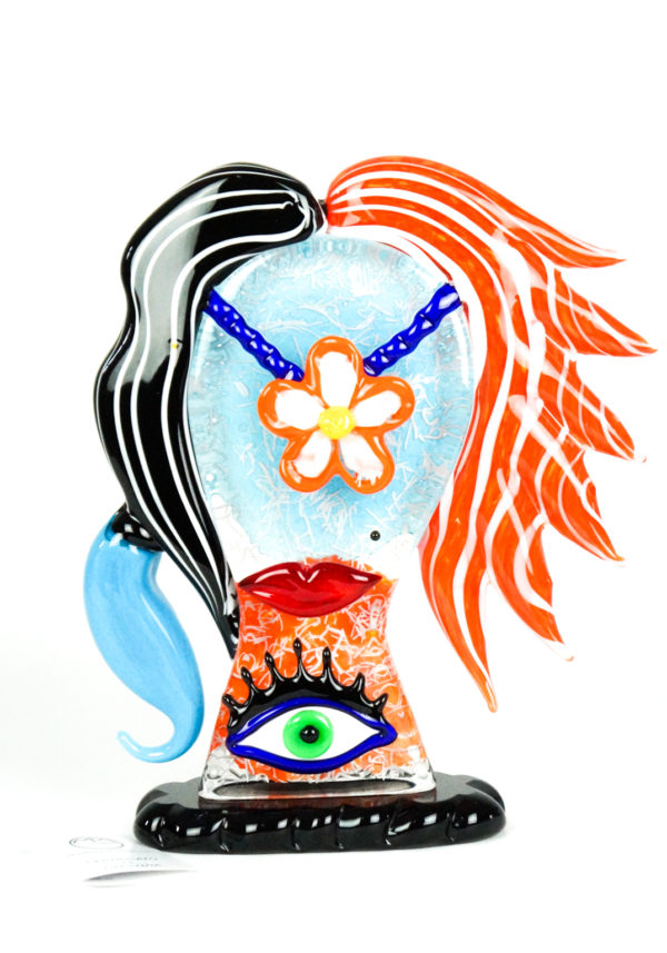 Alice - Pop Art Glass Sculpture - Made Murano Glass - Made