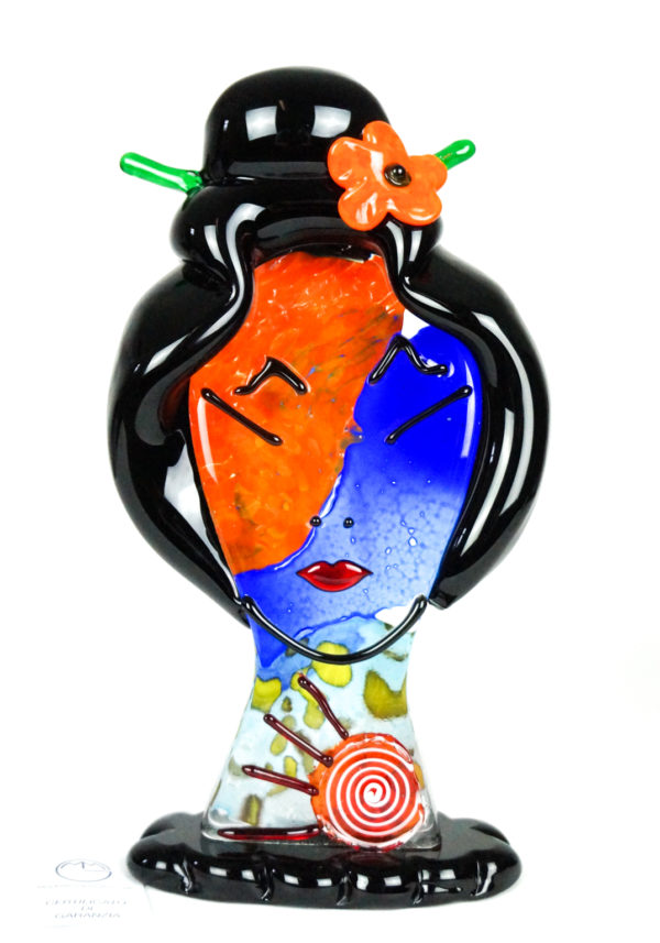 Asia - Pop Art Glass Sculpture - Made Murano Glass