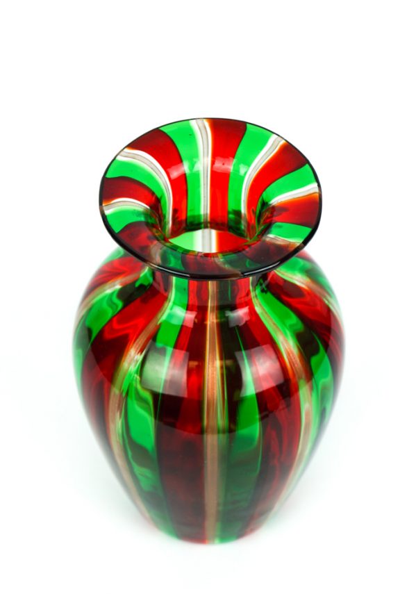 Maratea - Vase In Pipe Red Ad Green