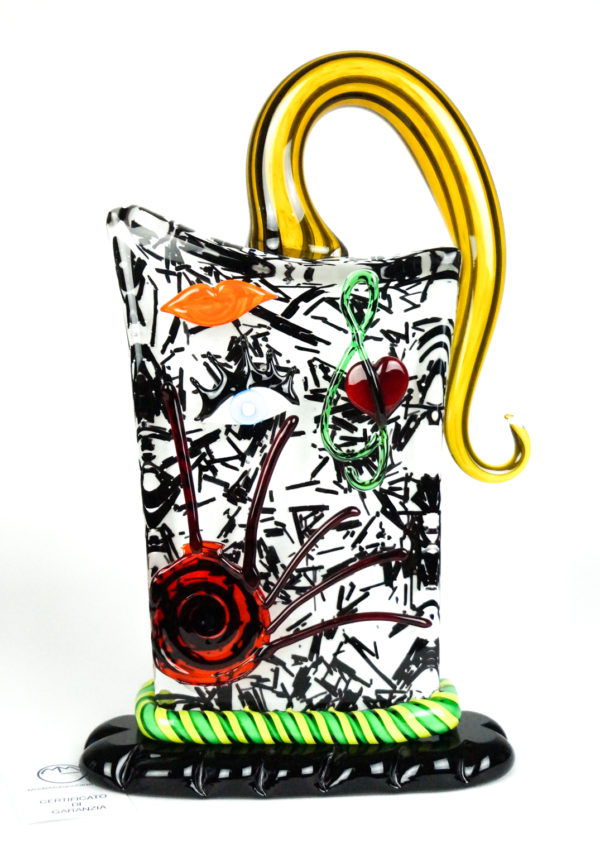 Cube - Pop Art Glass Sculpture - Made Murano Glass