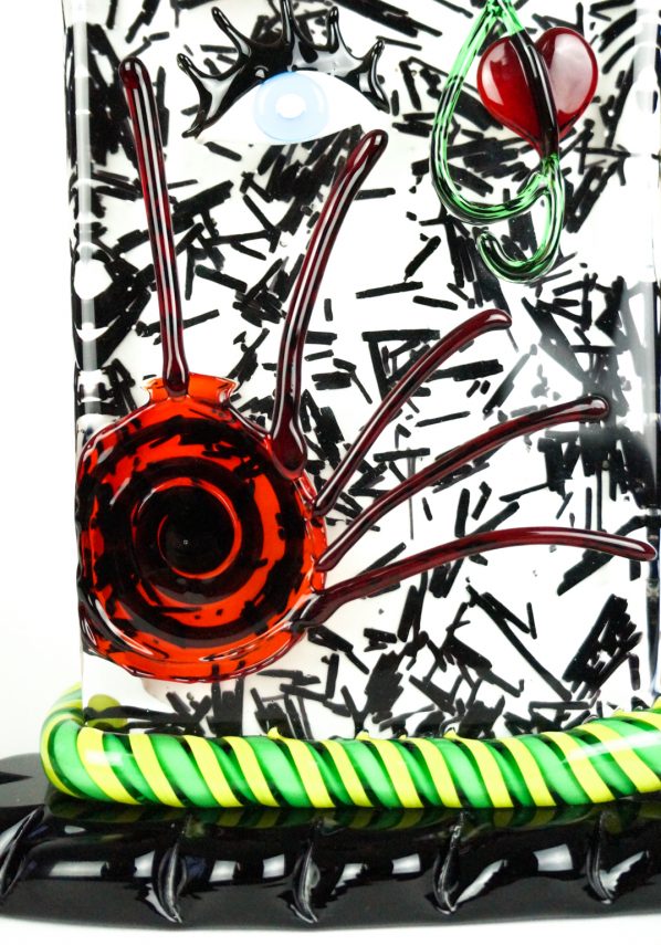 Cube - Pop Art Glass Sculpture - Made Murano Glass