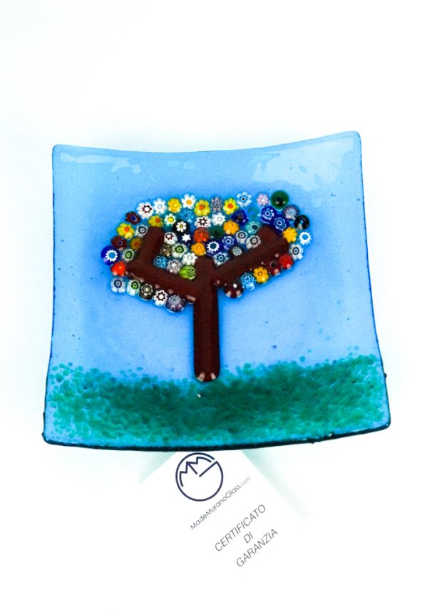 Murano Glass Plate With Tree