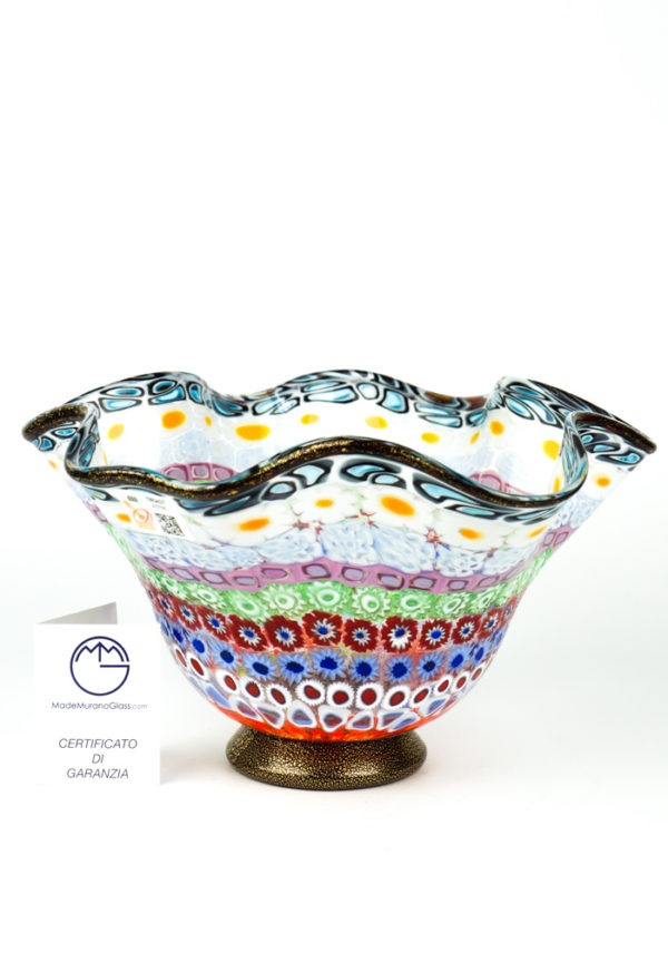 Emotion - Mosaic Bowl With Murrina Millefiori And Gold 24kt