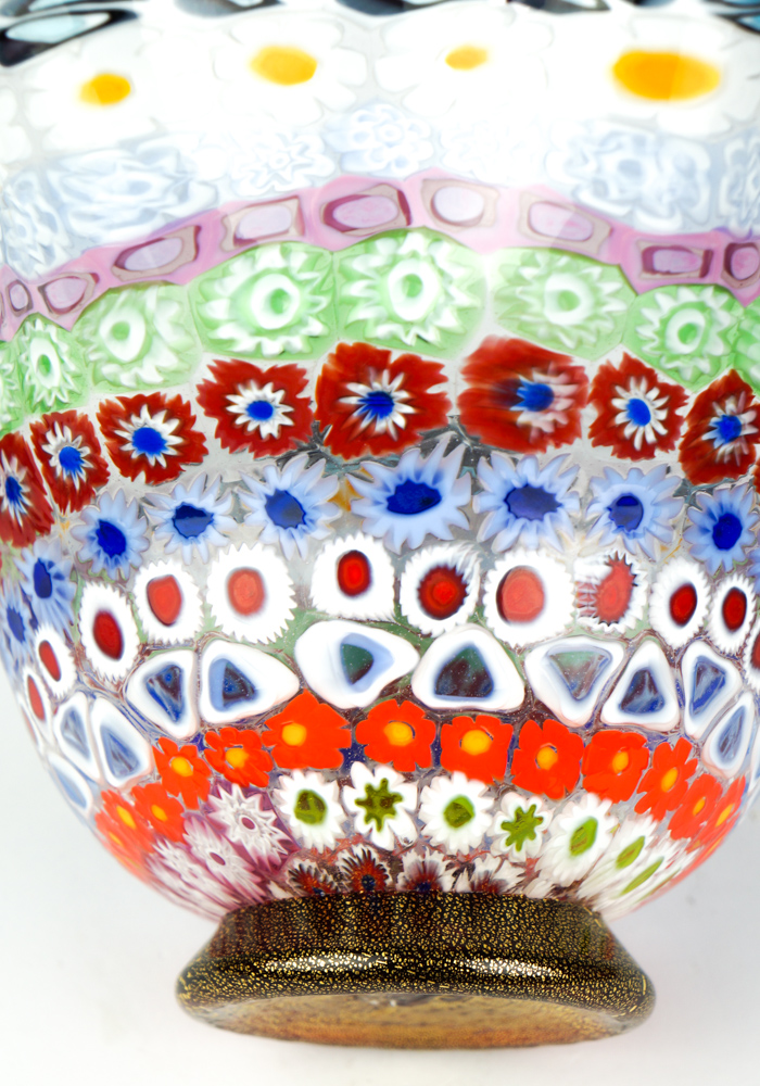 Emotion - Mosaic Bowl With Murrina Millefiori And Gold 24kt - Made