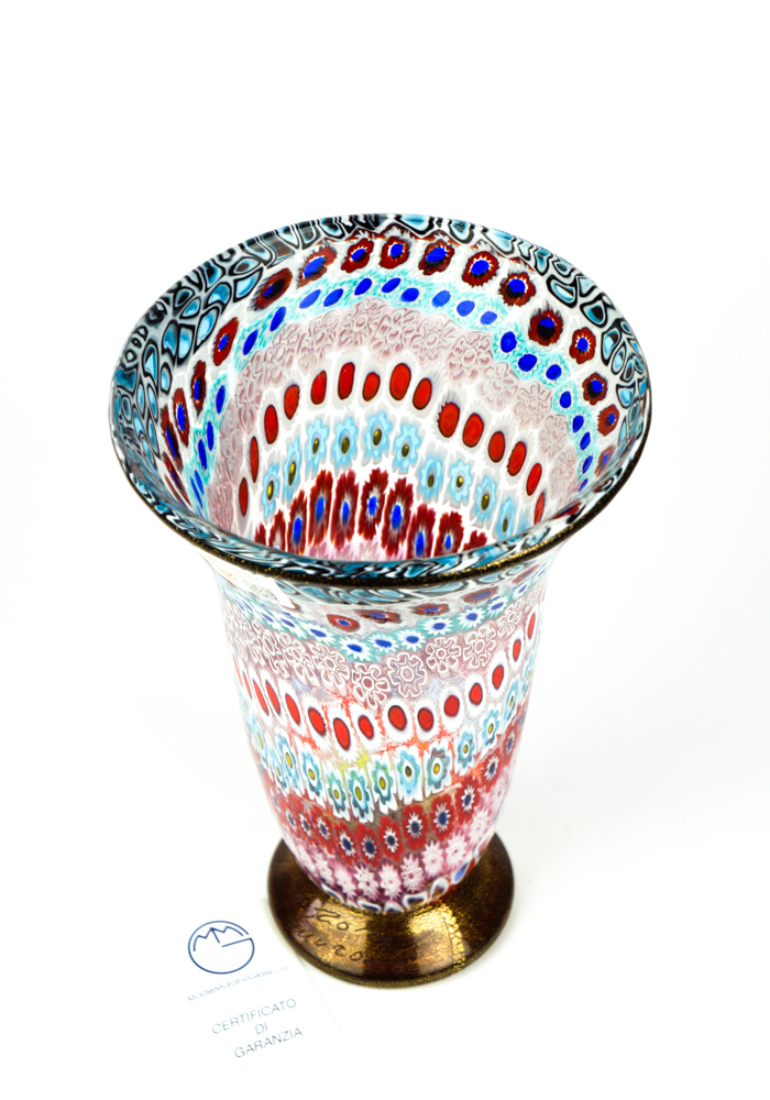 Alibi - Mosaic Vase With Murrina Millefiori And Gold 24kt