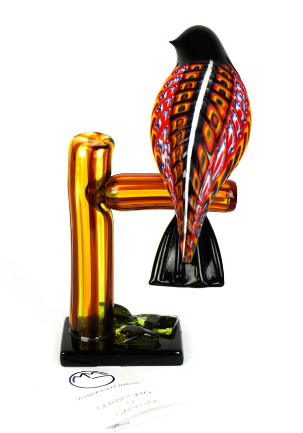 Sculpture Of Bird - Murrina Millefiori - Made Murano Glass
