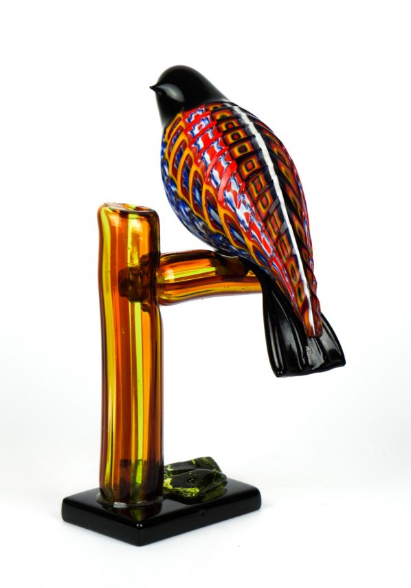 Sculpture Of Bird - Murrina Millefiori - Made Murano Glass
