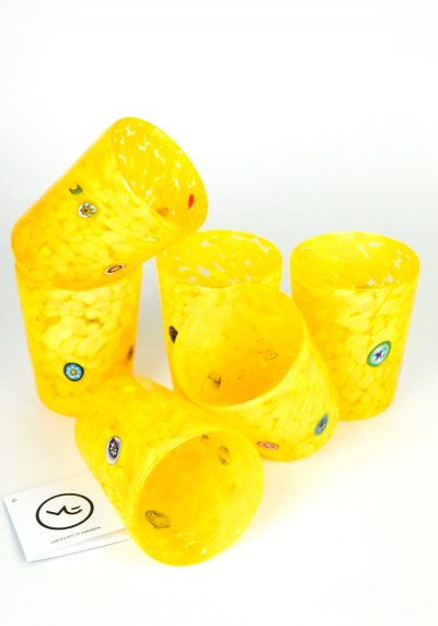 Lemon – Set Of 6 Drinking Glasses Yellow – Murano Tumbler