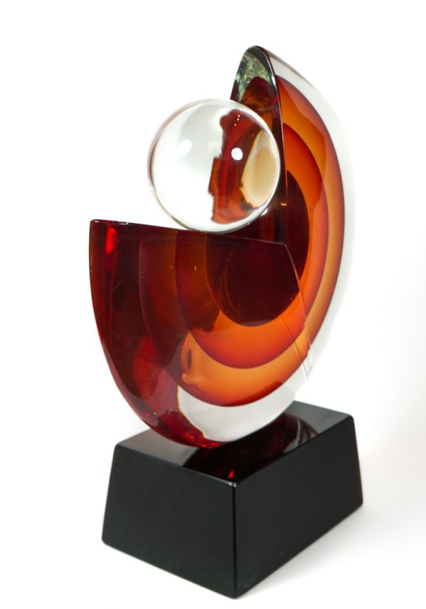 Scultura Disco Sommerso In Vetro Murano - Made Murano Glass