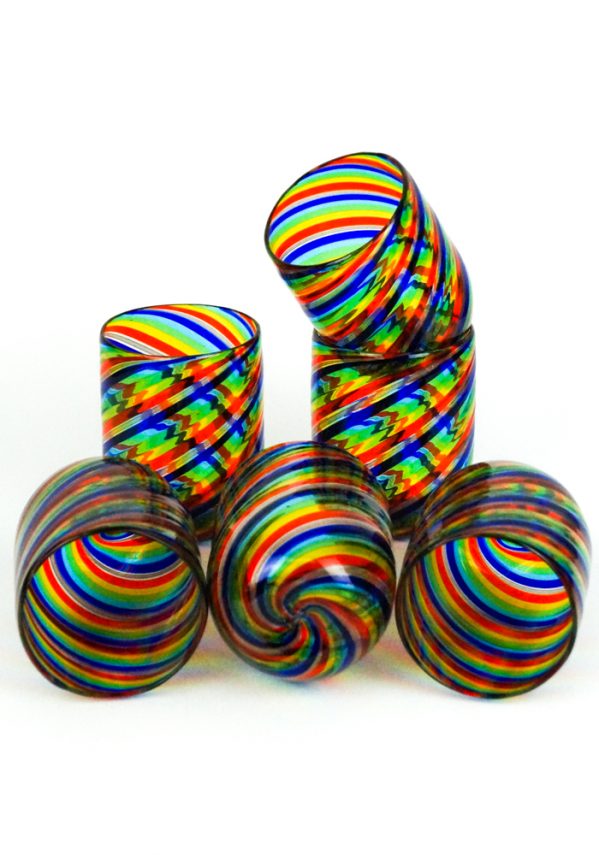 Rainbow - Set Of 6 Tumblers In Murano Glass