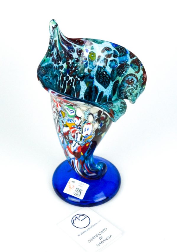 Cornucopia - Murano Glass Vase Fantasy Sea Water