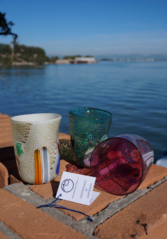 Comore - Set Of Three Murano Drinking Glasses 