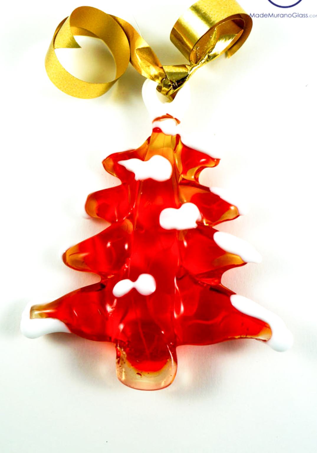 Red Christmas Tree In Murano Glass Murano Glass Ornaments Made Murano Glass