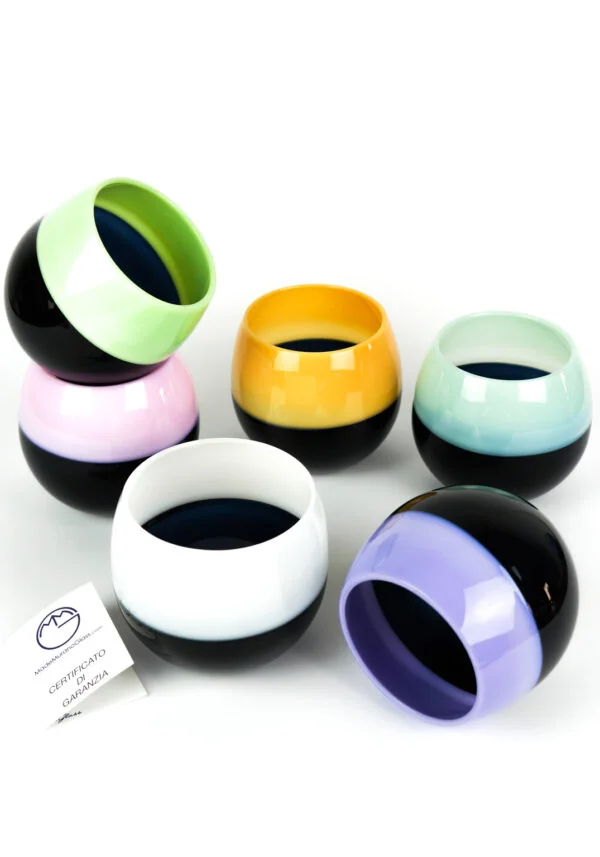 Incalmo - Set Of 6 Murano Drinking Glasses Incalmo