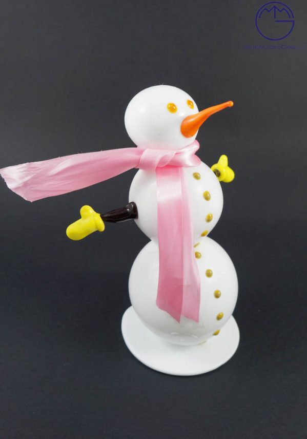 Murano Glass Sculpture Snowman - Murano Glass Ornaments
