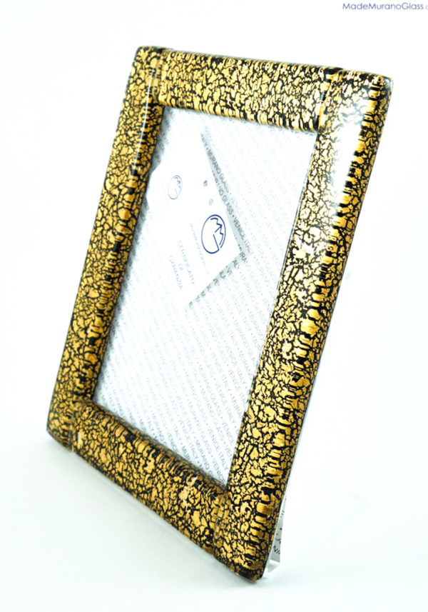 Picture Frame In Murano Glass With Gold 24kt - Size Xl