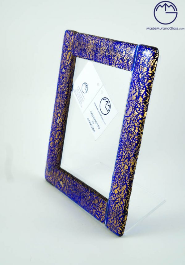 Picture Frame In Murano Glass With Gold 24kt - Size L