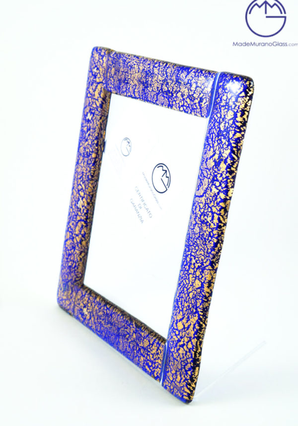 Picture Frame In Murano Glass With Gold 24kt - Size L