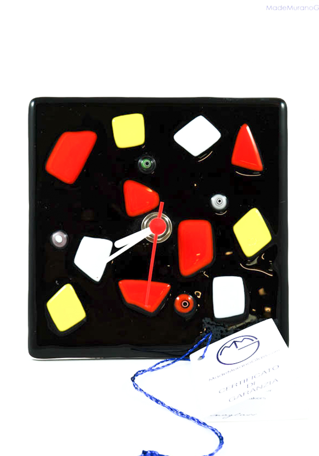 Washington - Table Clock In Murano Glass - Murano Glass Ornaments
