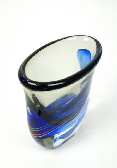 Gael - Sommerso Murano Vase - Grey Blue