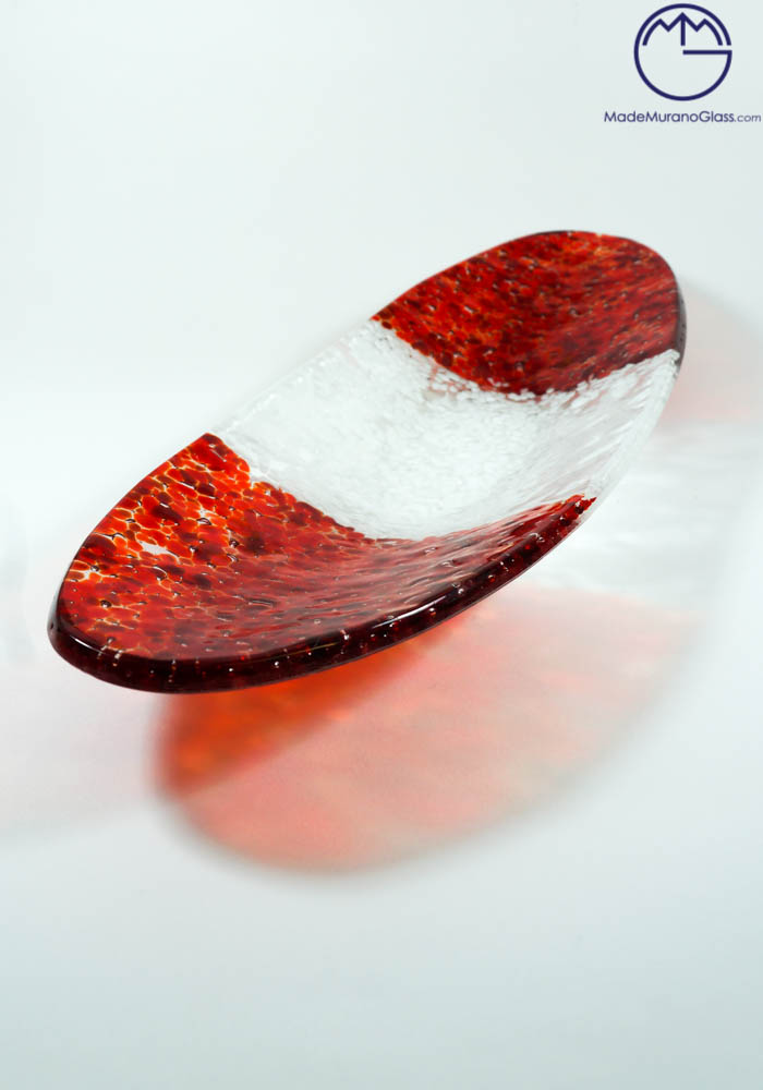 Oval Plate With Mace In Murano Glass - Murano Collection