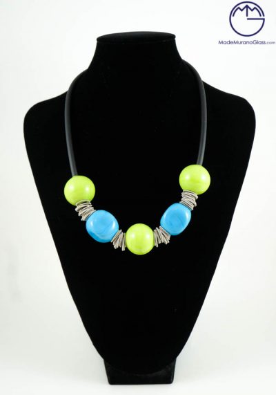 Madelyn - Murano Glass Jewelry - Necklace In Venetian Blown Glass