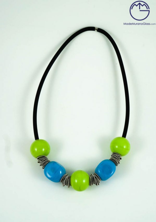 Madelyn - Murano Glass Jewelry - Necklace In Venetian Blown Glass