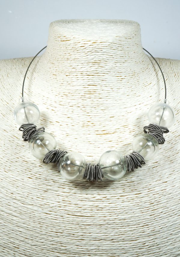 Crystal - Made Murano Glass Jewelry - Necklace In Venetian Blown Glass