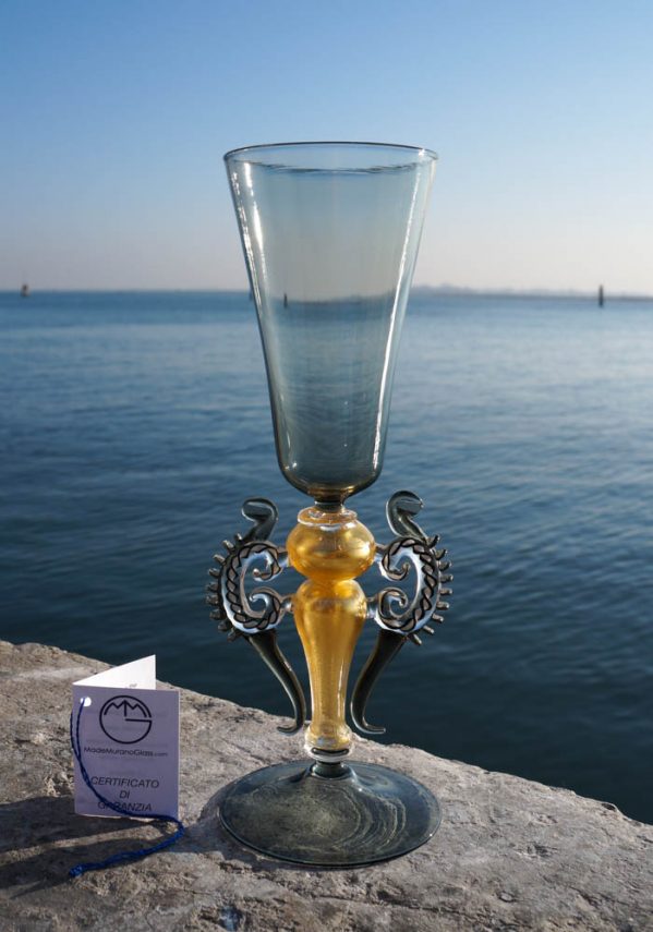 Malta - Venetian Glass Goblet - Murano Wine Glasses