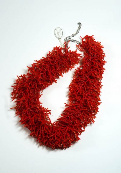 Coral Necklace In Murano Glass - Murano Jewelry