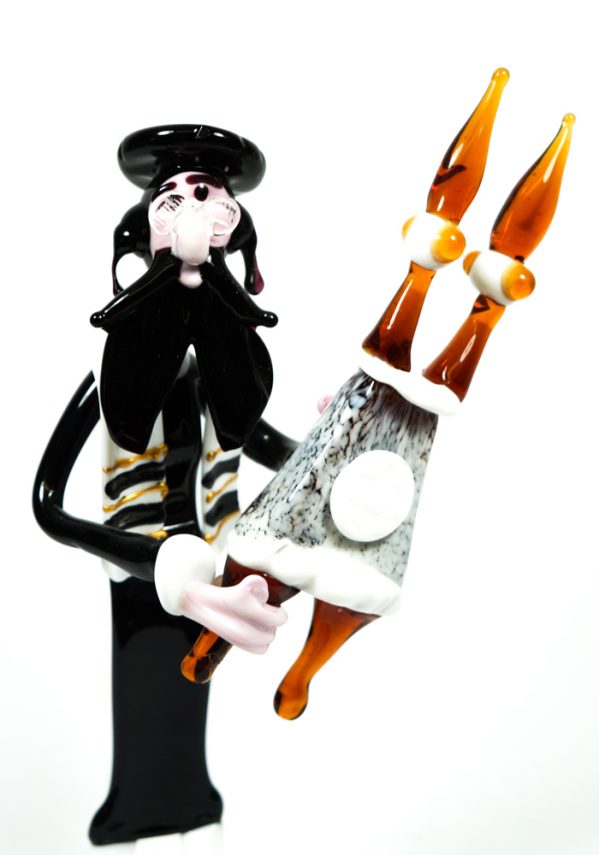 Comic Figurine Of Jewish Rabbi With Torah - Made Murano Glass