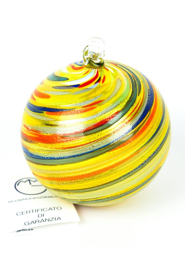 Utah - Xmas Multicolour Ball With Gold Leaf 24kt