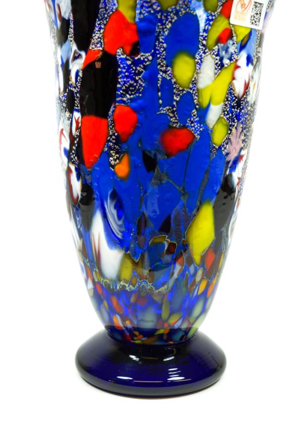 Mose - Vaso Svasato Blu - Made Murano Glass